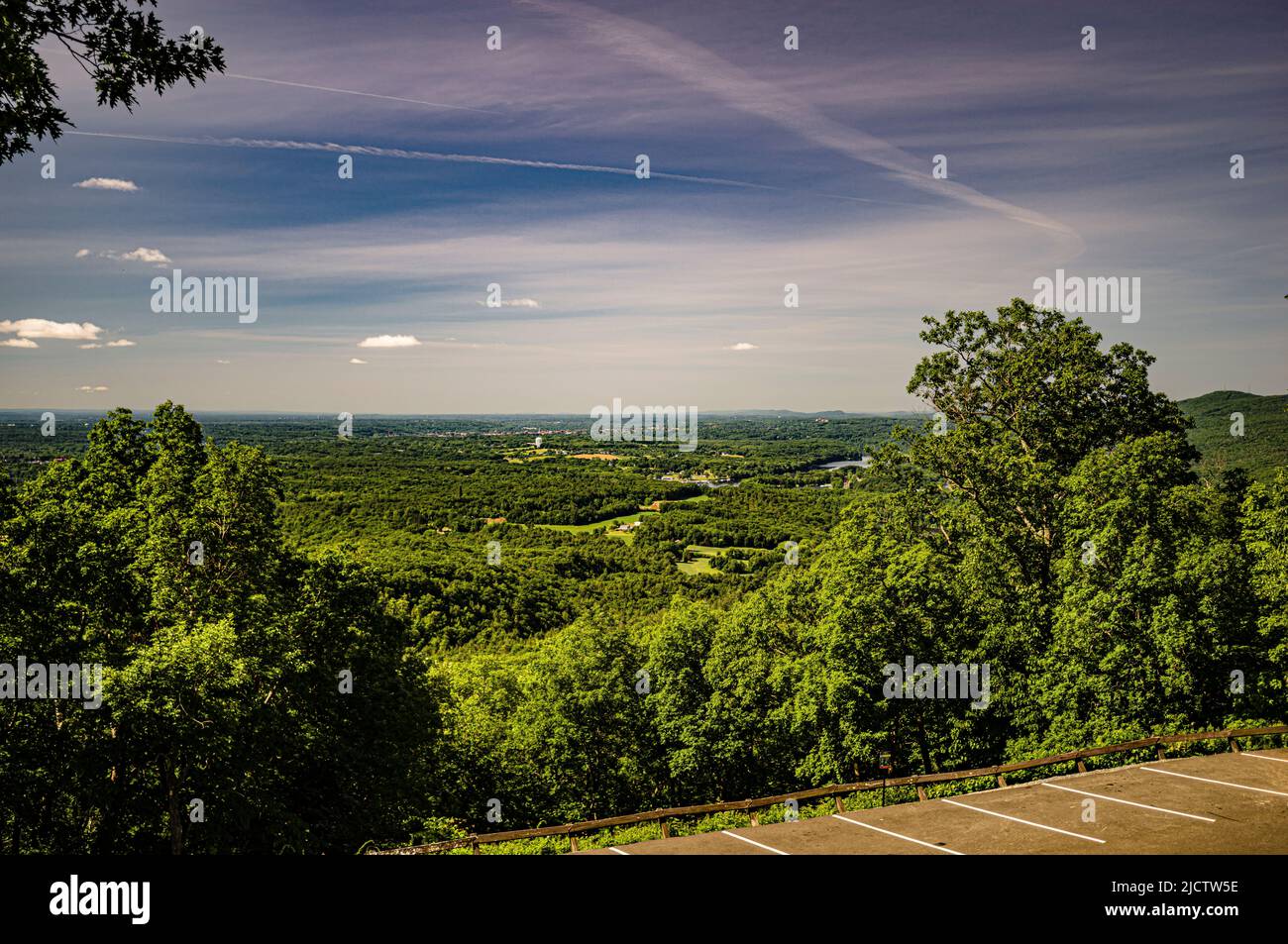 Connecticut River Valley & Hockanum Rural Historic District depuis le Mount Holoke Summit House   Hadley, Massachusetts, États-Unis Banque D'Images