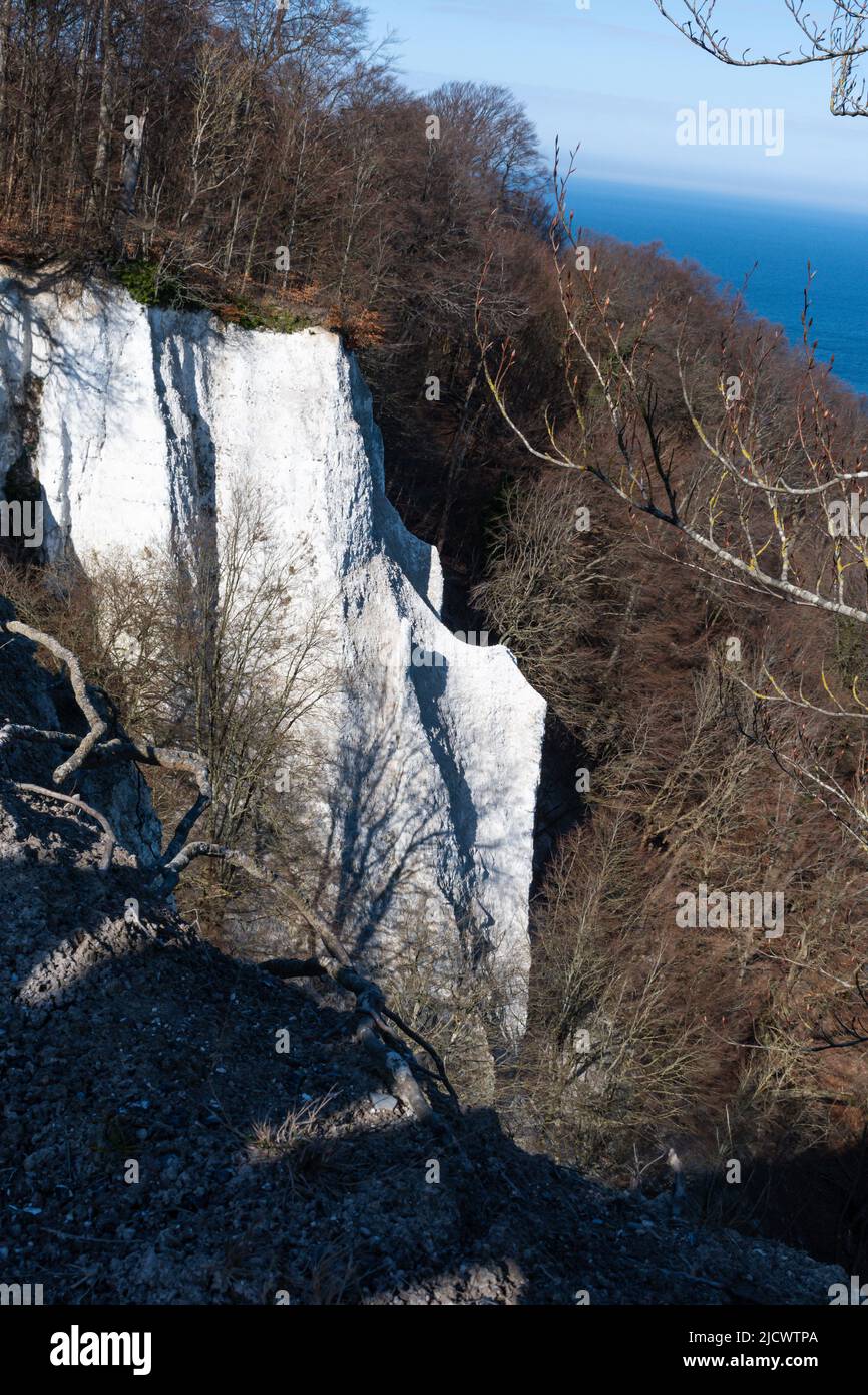 Rügen, vue sur les falaises de craie Banque D'Images