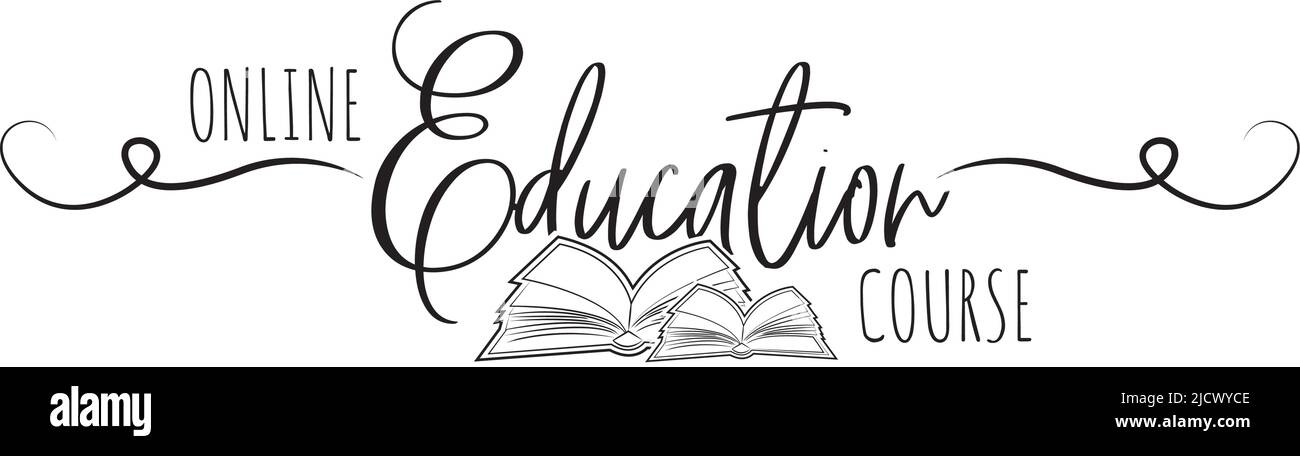 Cours d'éducation en ligne, Vector. Illustration d'un livre ouvert. Conception de bannières. Illustration de Vecteur