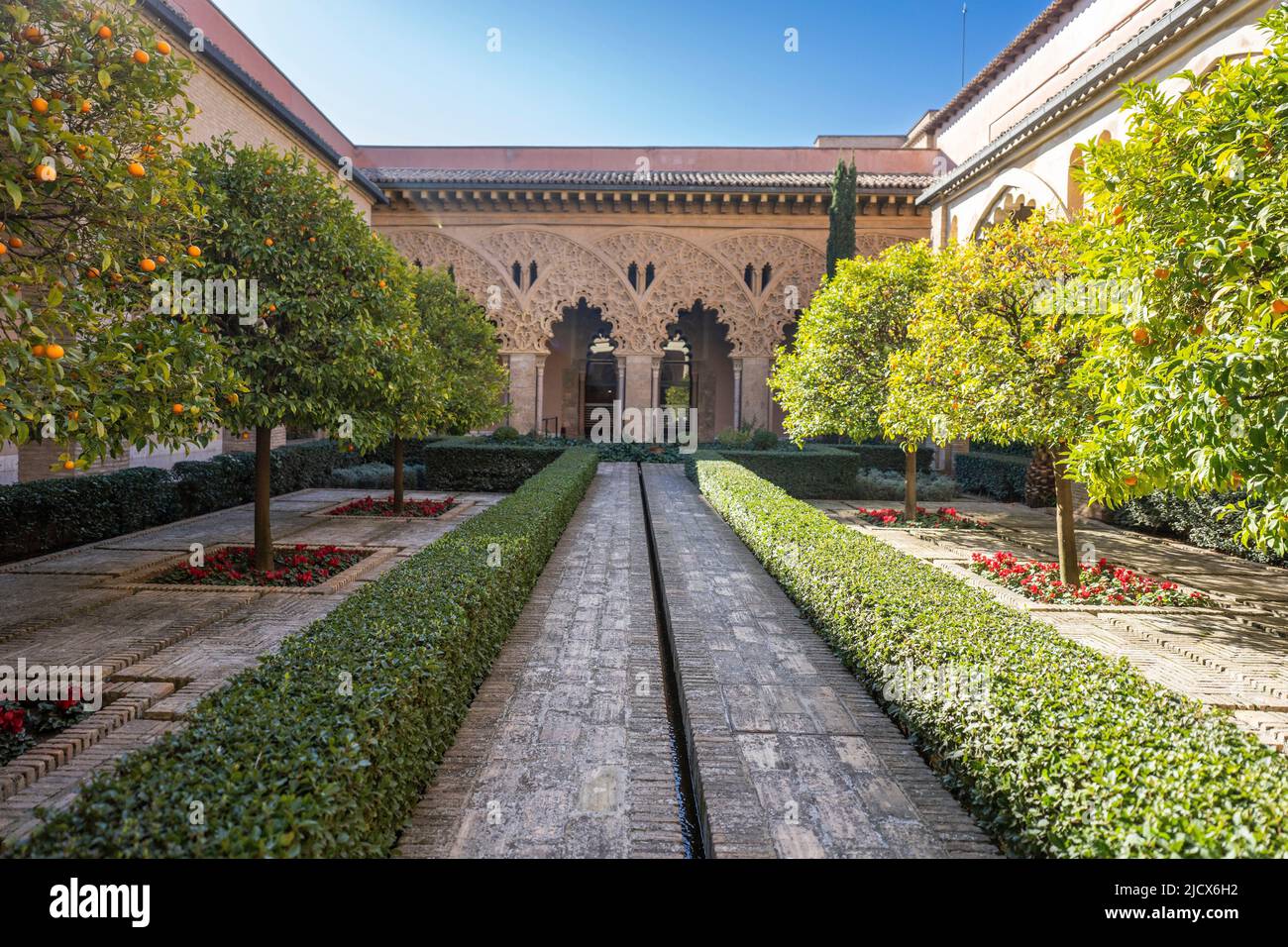 Aljaferia, site classé au patrimoine mondial de l'UNESCO, Saragosse, Aragon, Espagne, Europe Banque D'Images