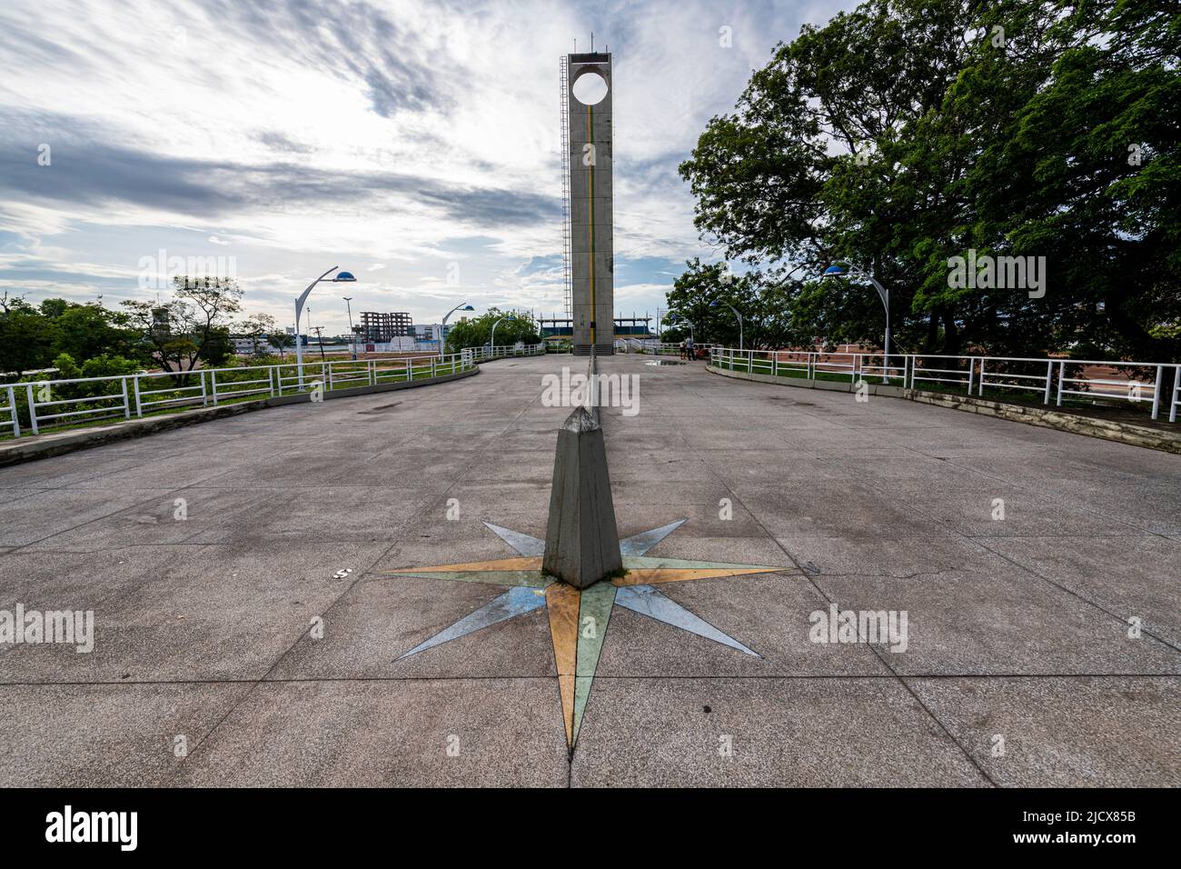 Monument sur l'équateur, Macapa, Amapa, Brésil, Amérique du Sud Banque D'Images