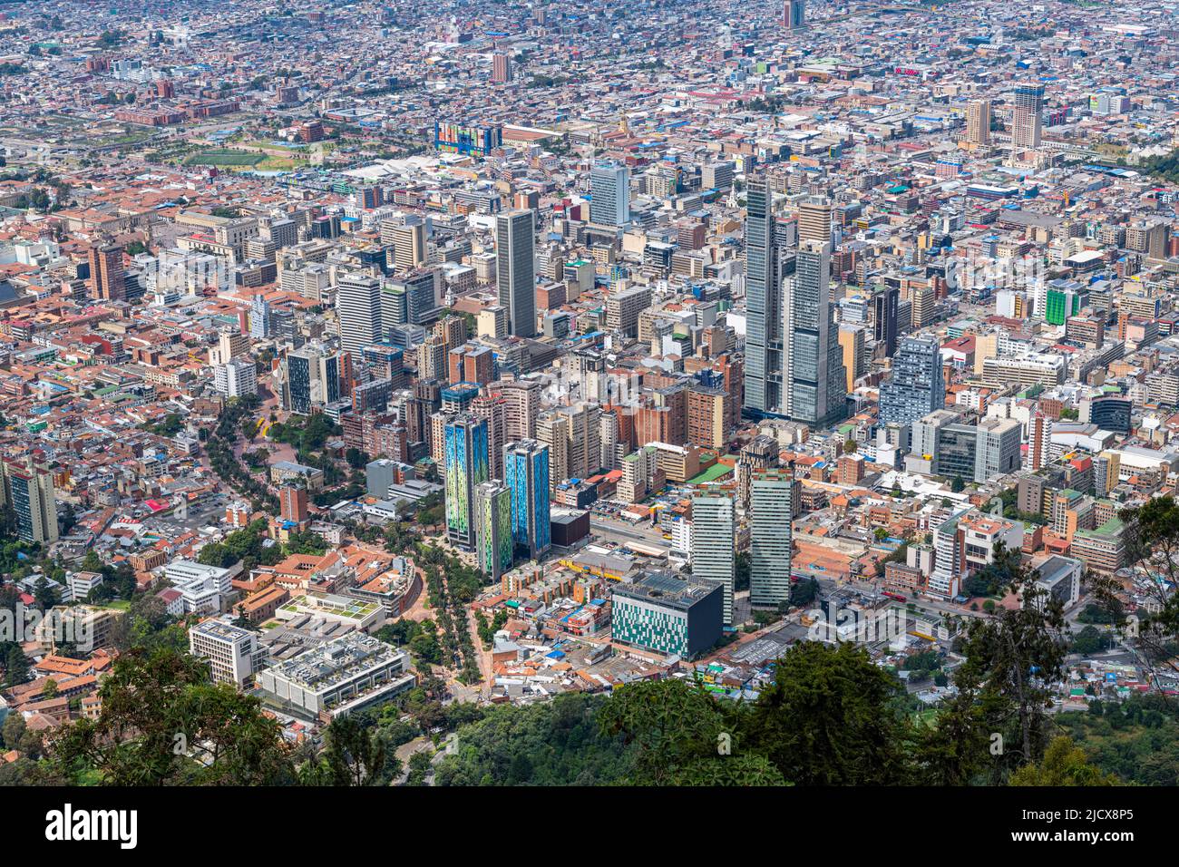 Vue sur Bogota depuis Monserrate, Colombie, Amérique du Sud Banque D'Images