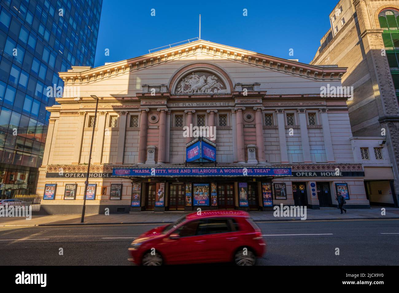 La façade de l'Opéra de Manchester, Angleterre, Royaume-Uni, Europe Banque D'Images