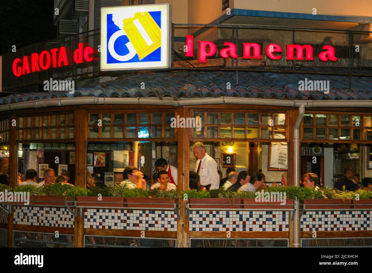 Brésil, Rio de Janeiro, le bar "Garota de Ipanema" ou "la fille d'Ipanema" dans le quartier d'Ipanema. Banque D'Images