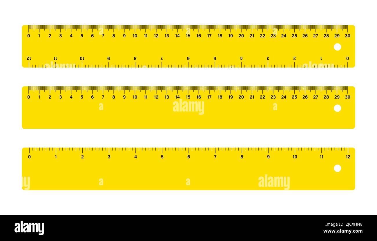 30cm mesure mètre ruban mesure métrique scolaire. Règle métrique. Illustration de Vecteur