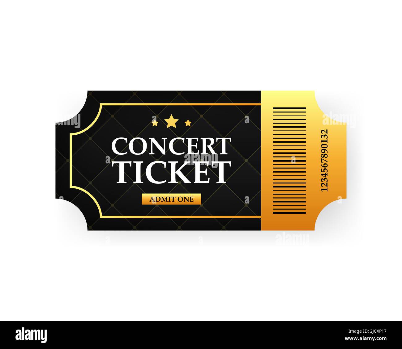 billet d'invitation à un concert, spectacle, coupon, billet d'entrée Image  Vectorielle Stock - Alamy