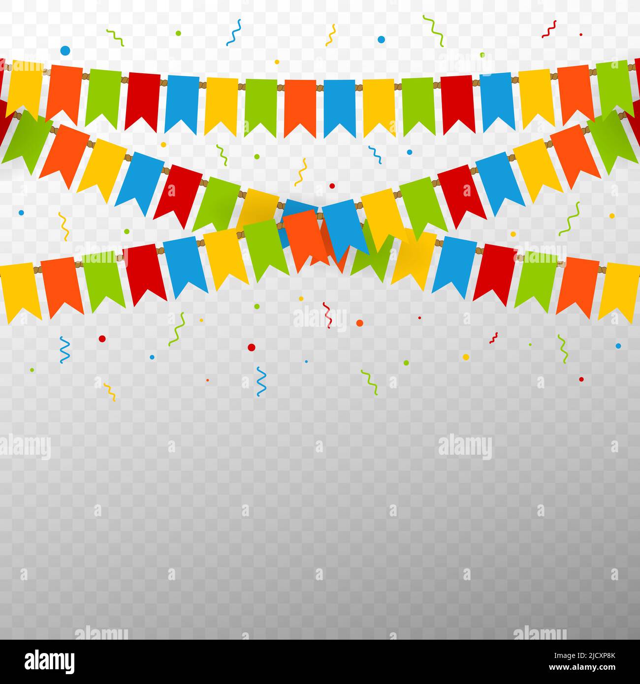 Guirlande de drapeaux de boutures multicolores Illustration de Vecteur