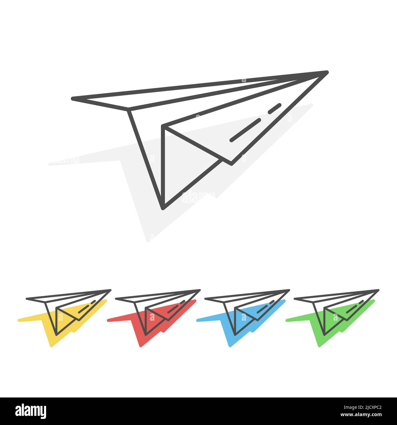 Définir les icônes avion papier. Illustration vectorielle Illustration de Vecteur