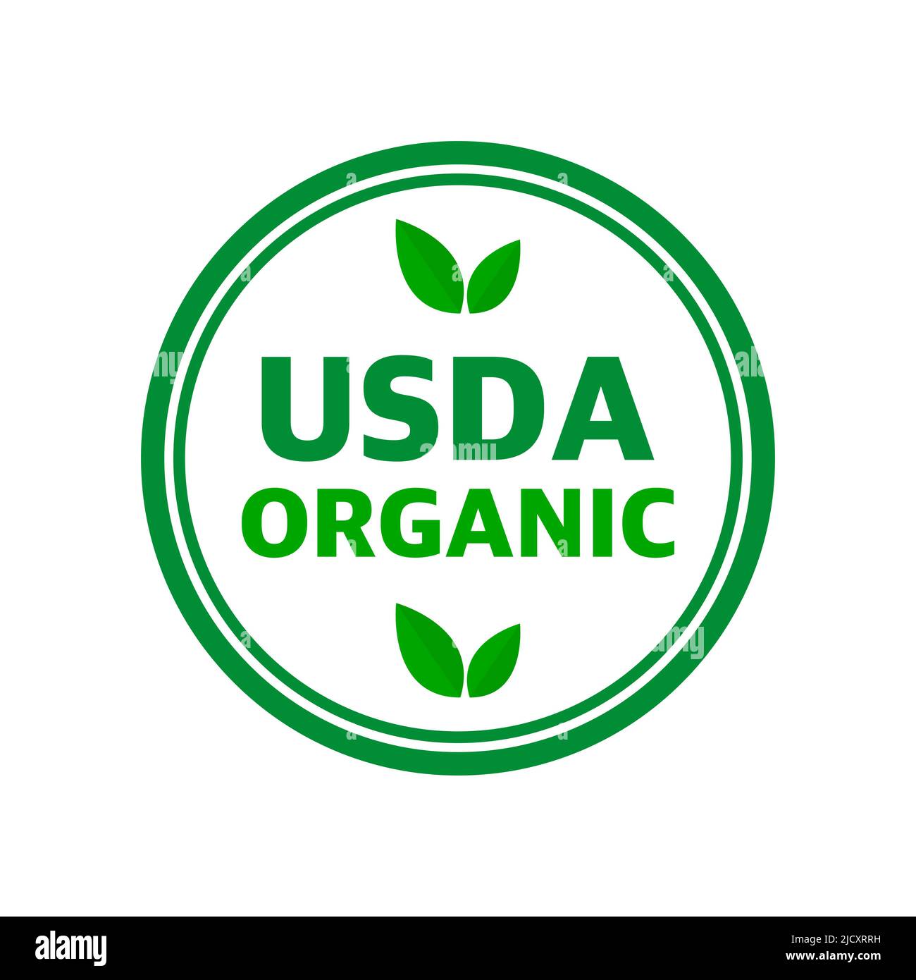 Panneau de bouclier organique USDA, symbole pas d'icône de vecteur gmo Illustration de Vecteur