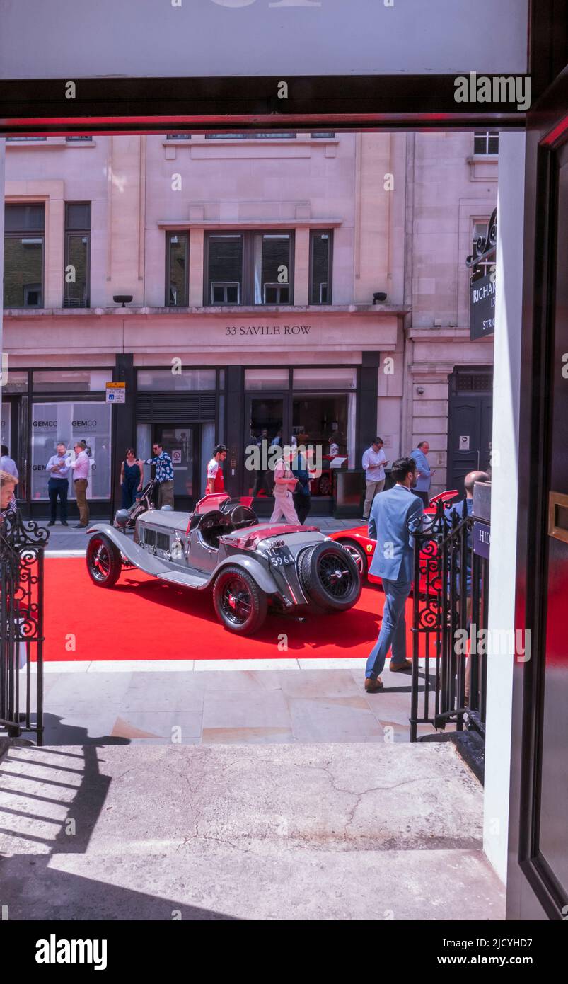 Alfa Romeo 6C 1750 Grand Sport série V au Concours sur le salon automobile Savile Row de Londres Banque D'Images