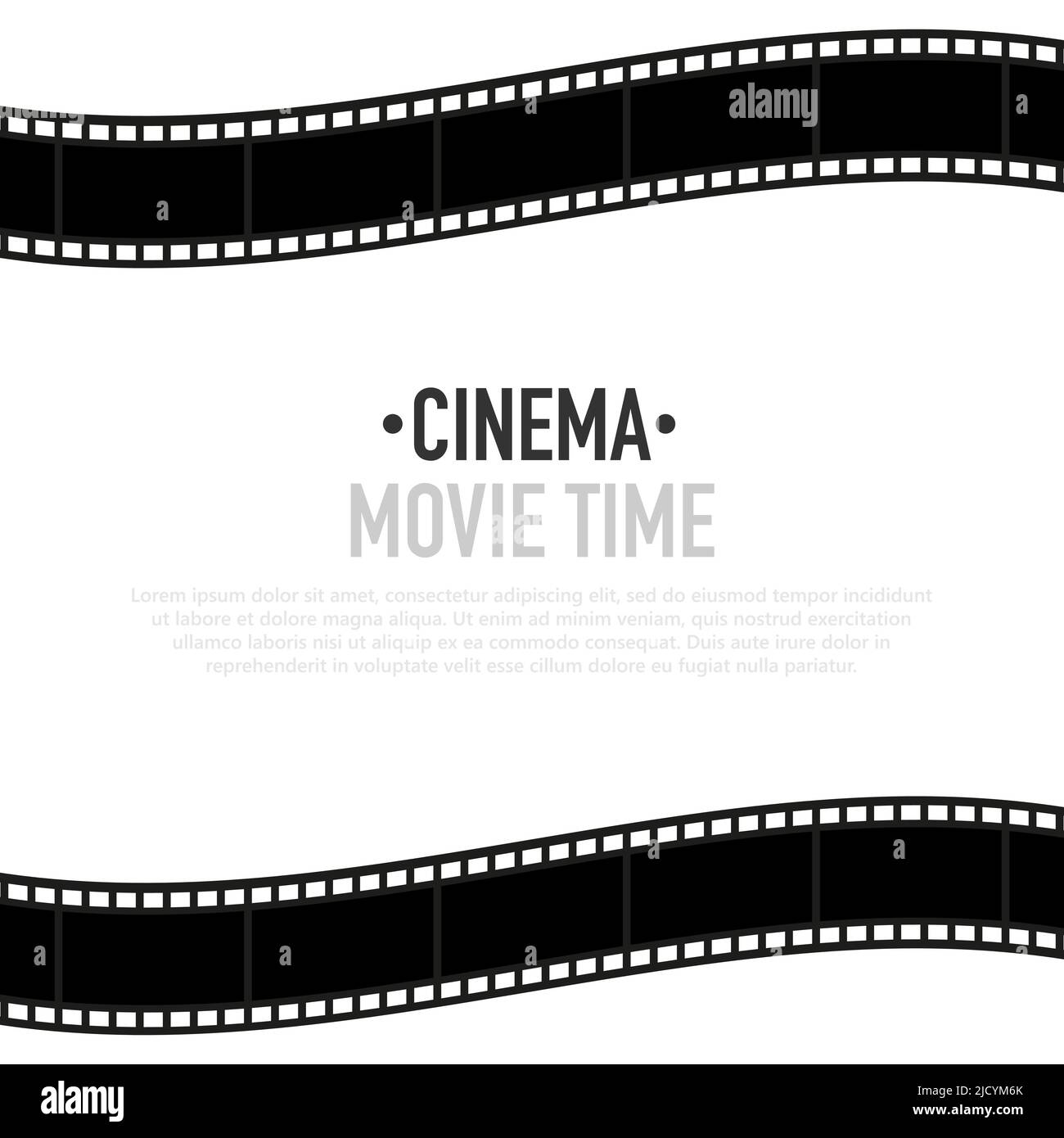 Illustration de l'heure du film. Concept poster cinéma. Bannière pour cinéma. Illustration de Vecteur