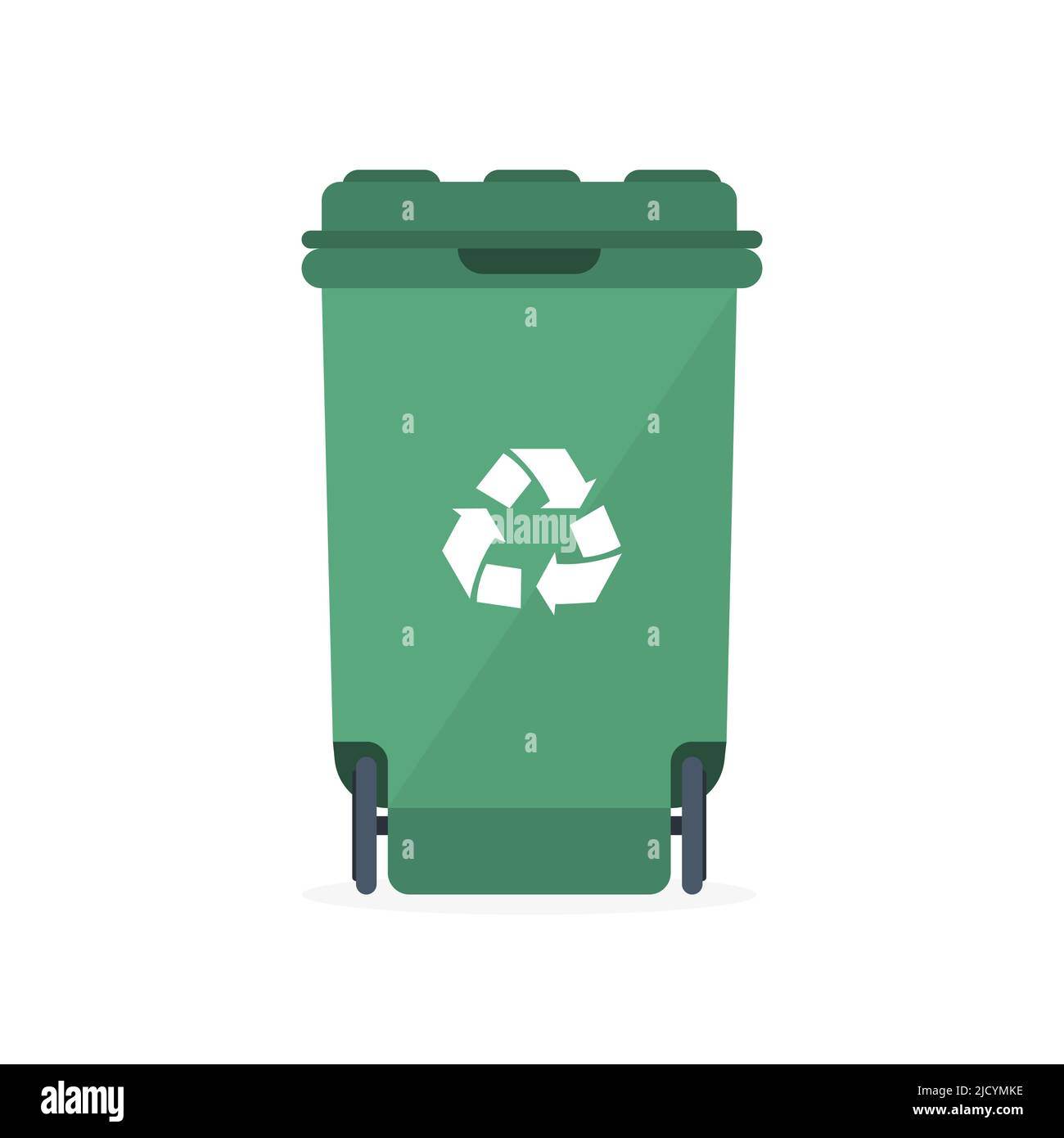 Illustrations vectorielles de bacs à déchets de recyclage de différentes couleurs, types de déchets recyclage de ségrégation. Illustration de Vecteur