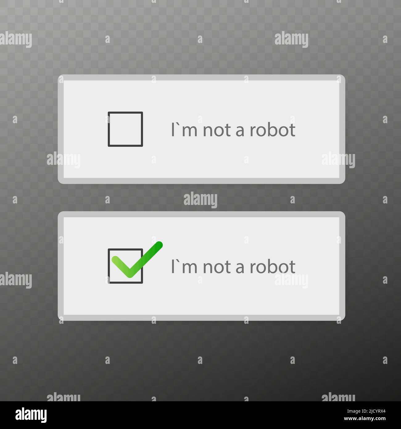 CAPTCHA je ne suis pas un code d'ordinateur de vecteur de robot. Illustration de Vecteur