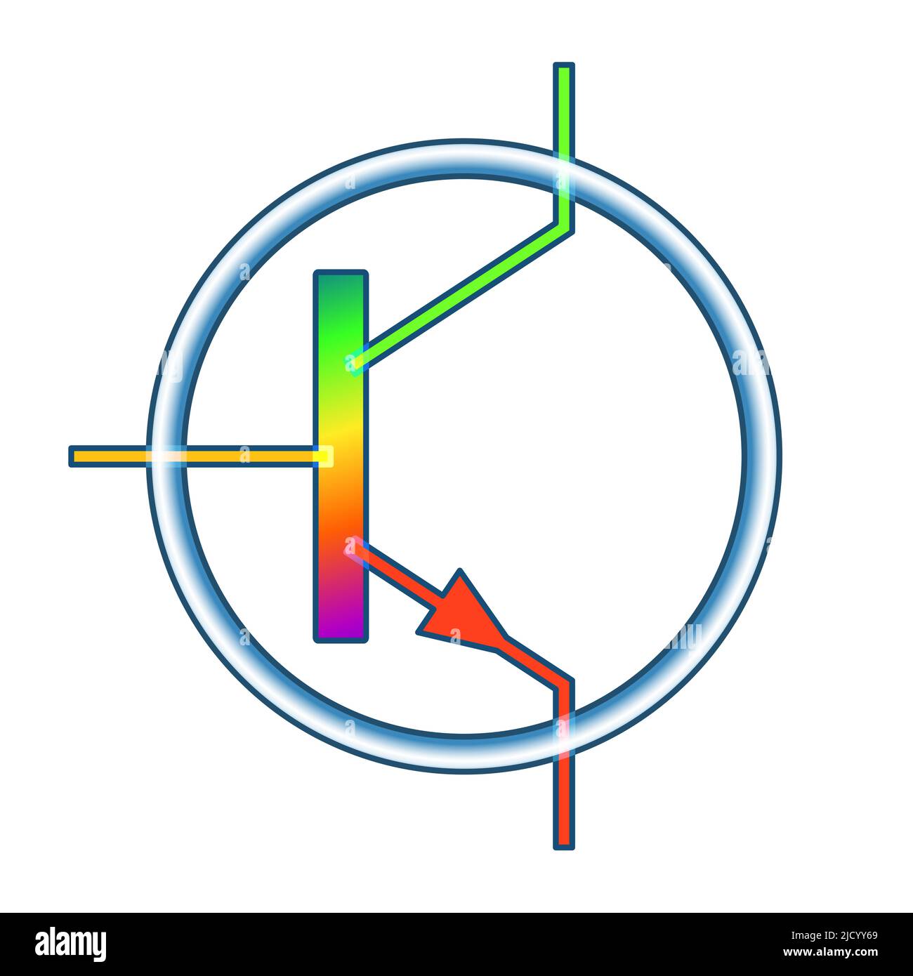 Icône de schéma abstrait du transistor Illustration de Vecteur