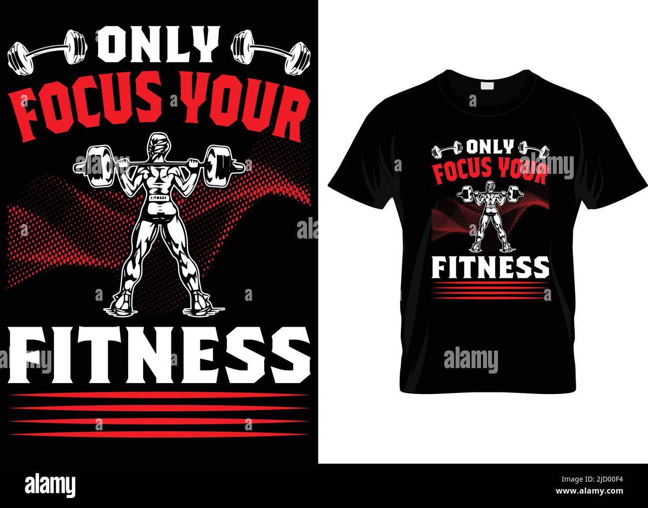 Ne mettez au point votre t-shirt de fitness que pour les amateurs de gym. T-shirt Vector typographie pour les amateurs de fitness... Illustration de Vecteur