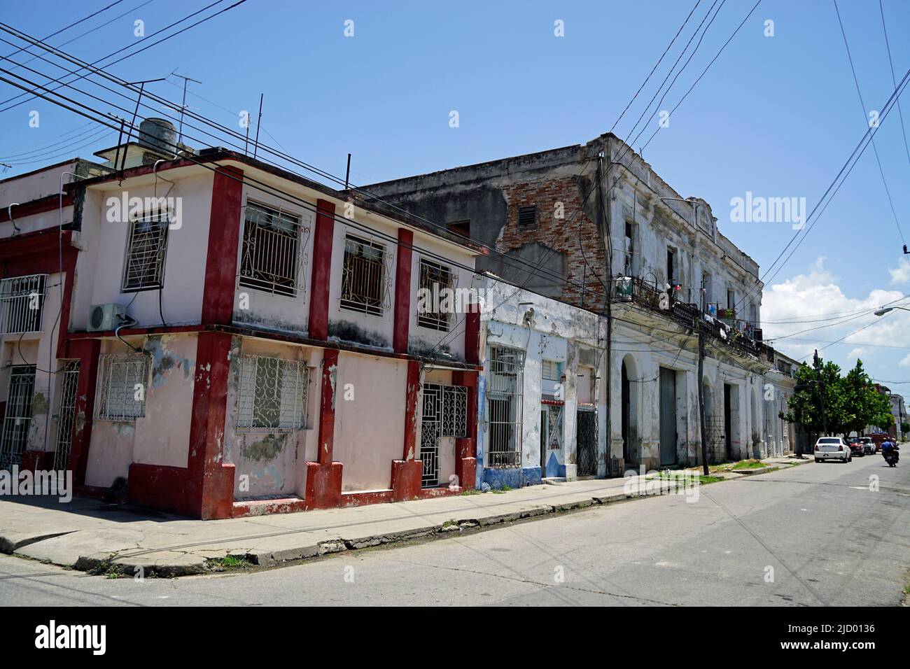 rues de cienfuegos sur cuba avec des maisons typiques Banque D'Images