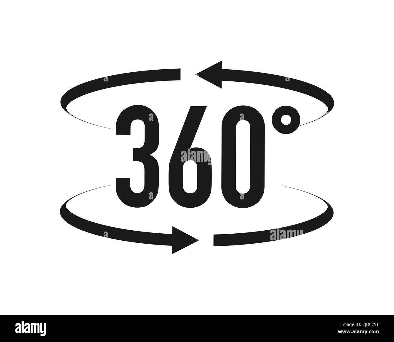 Signes avec des flèches pour indiquer la rotation ou les panoramas à 360 degrés. Illustration vectorielle. Illustration de Vecteur