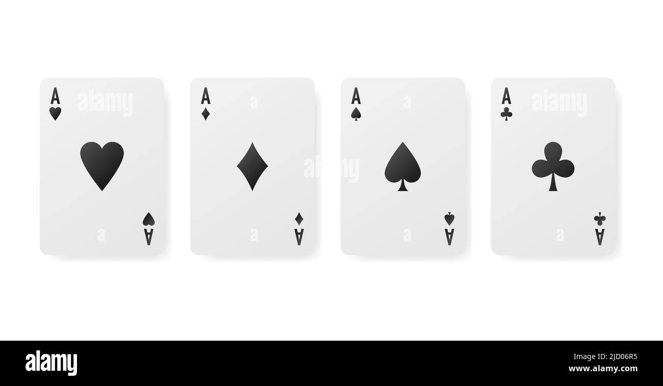 Jouer aux cartes dans le casino sur fond vert. Illustration vectorielle. Illustration de Vecteur