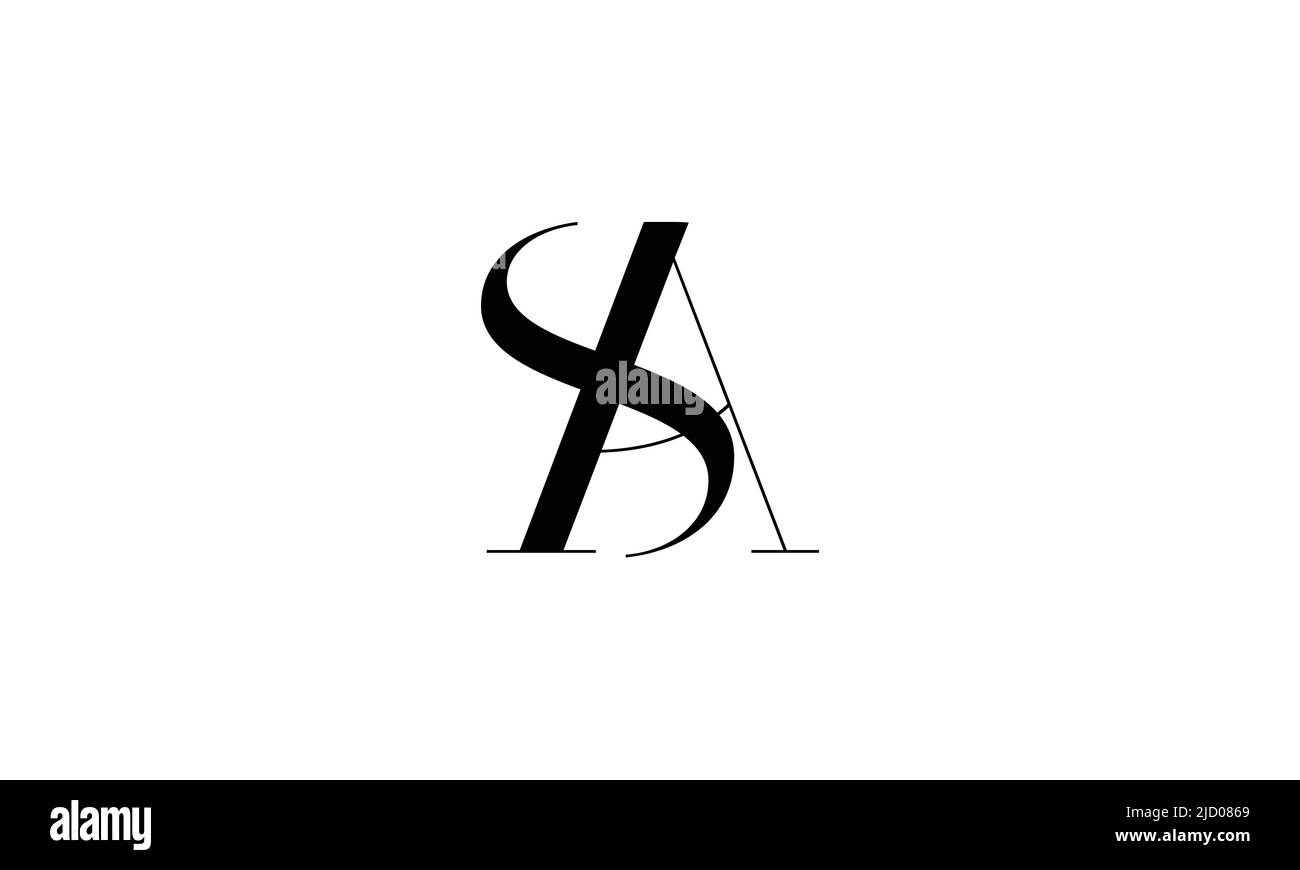 Sa, COMME lettres abstraites logo monogramme Illustration de Vecteur