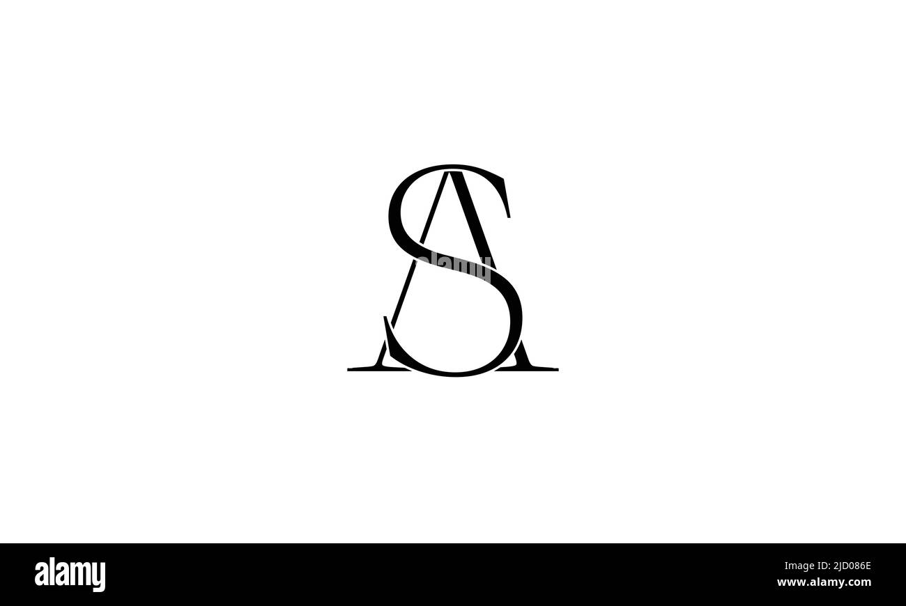 Sa, COMME lettres abstraites logo monogramme Illustration de Vecteur
