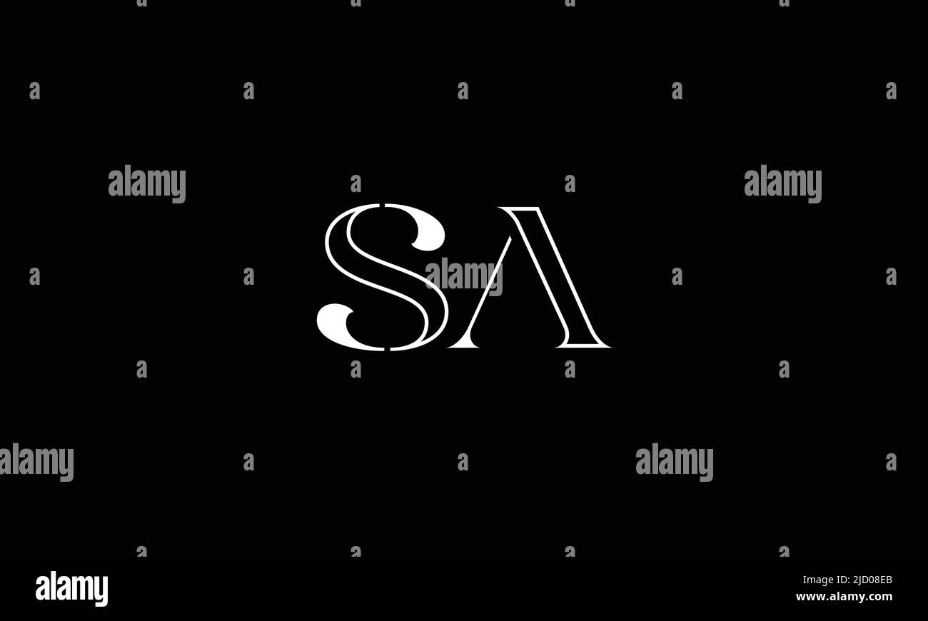 Sa, COMME lettres abstraites logo monogramme Illustration de Vecteur