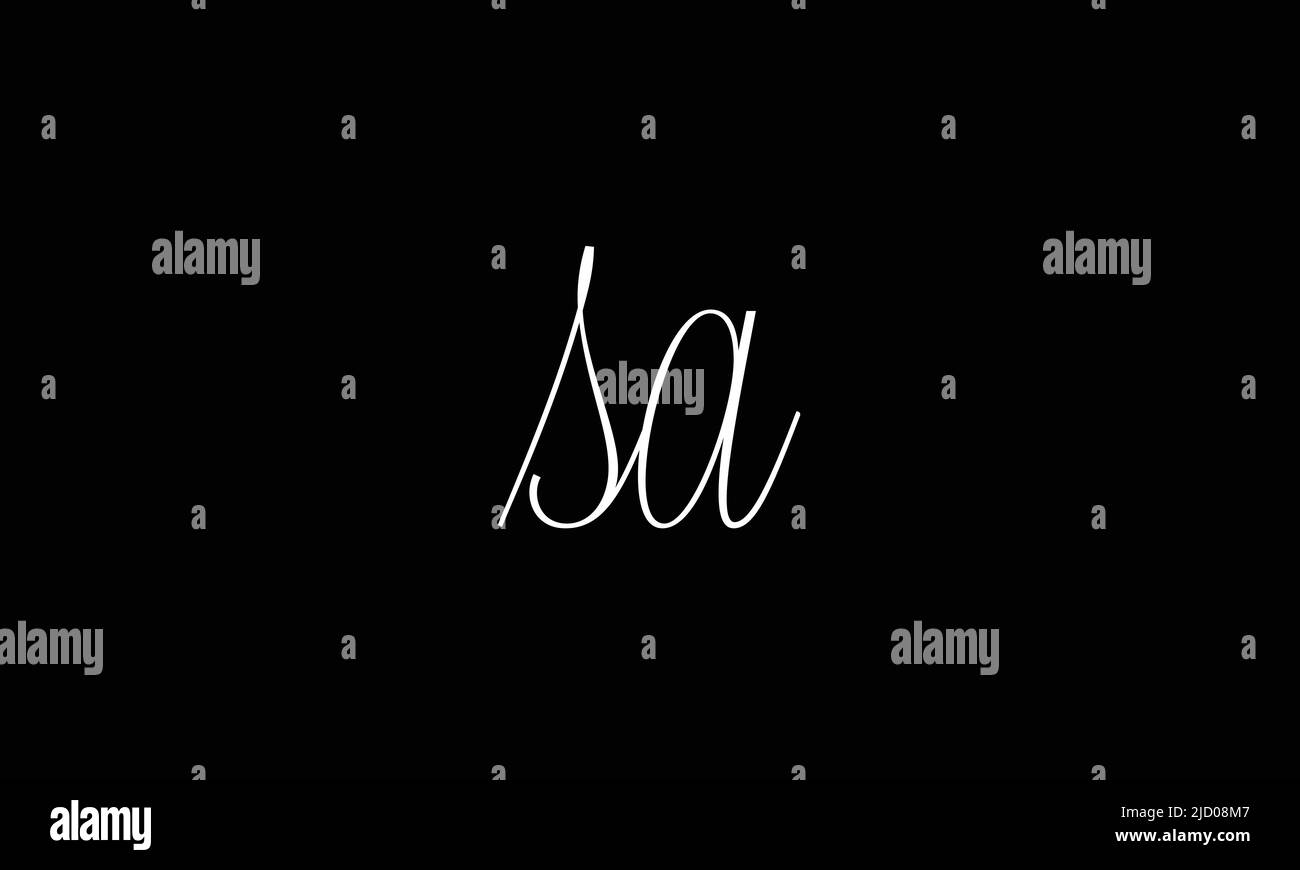 Sa, COMME lettres abstraites logo monogramme Illustration de Vecteur