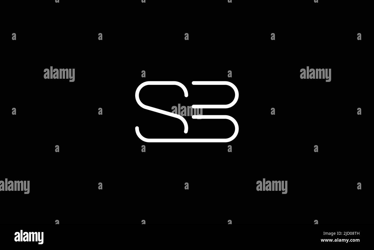 SB, BS lettres abstraites logo Monogramme Illustration de Vecteur