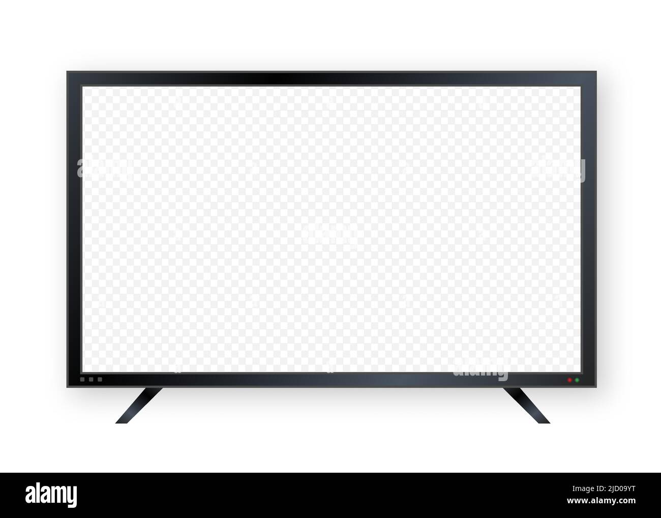 Mur d'écran plat. Vecteur de perspective. Icône vecteur. Technologie multimédia. Écran vierge isolé. Cadre noir. Illustration de Vecteur