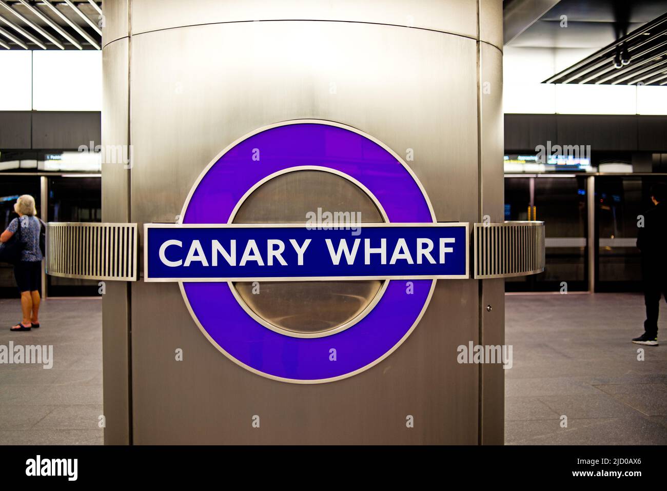 Station de métro Canary Wharf, Elizabeth Line, Londres, Angleterre Banque D'Images