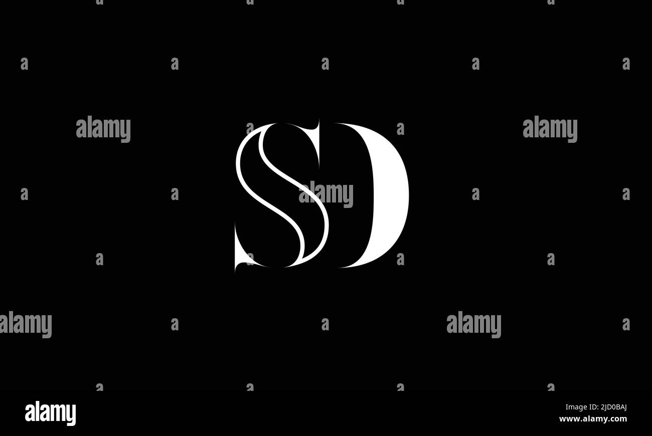 SD, DS lettres abstraites logo Monogramme Illustration de Vecteur