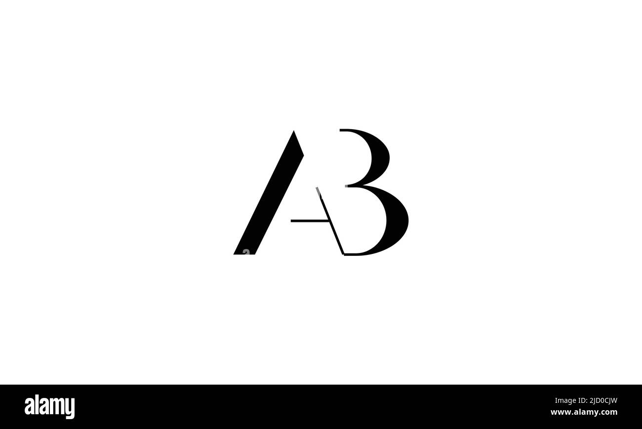 AB, BA lettres abstraites logo monogramme Illustration de Vecteur