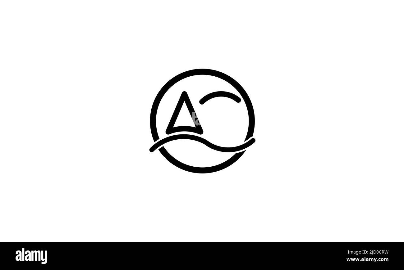 AC, CA lettres abstraites logo Monogram Illustration de Vecteur