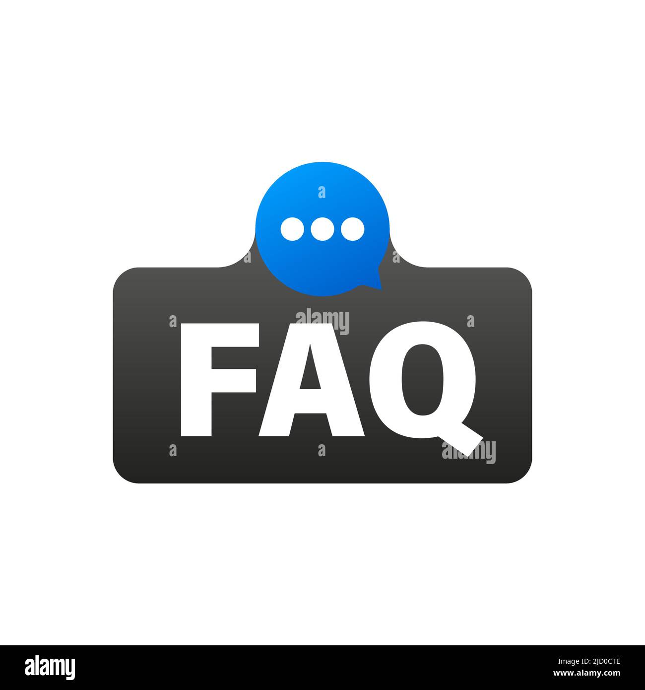 Foire aux questions libellé de la FAQ. Illustration de Vecteur