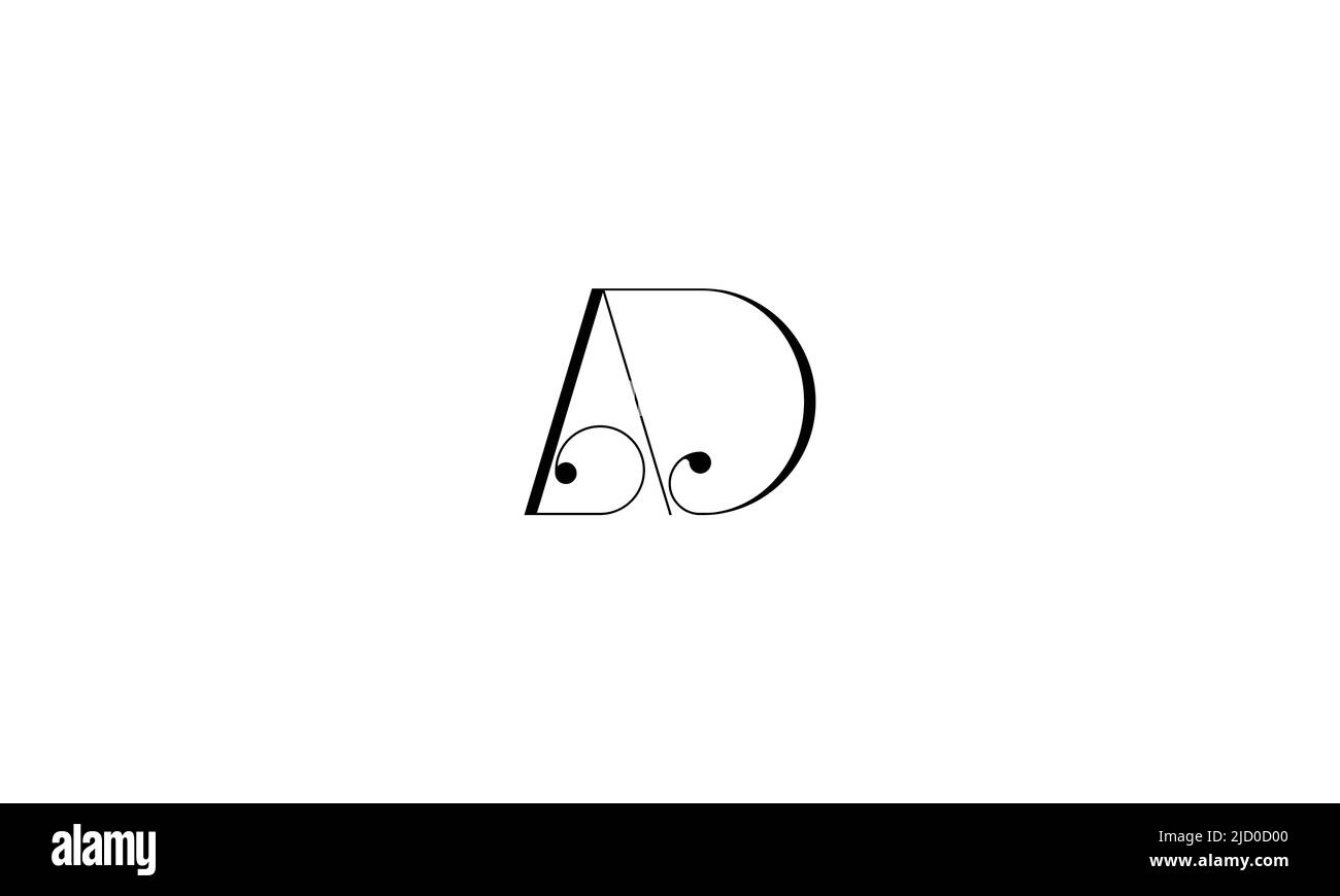 AD, DA lettres abstraites logo Monogram Illustration de Vecteur