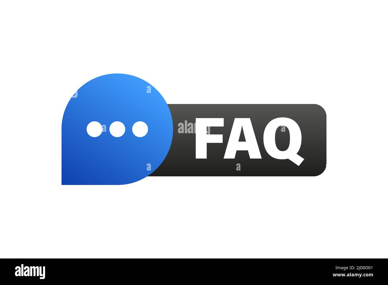 Foire aux questions libellé de la FAQ. Illustration de Vecteur