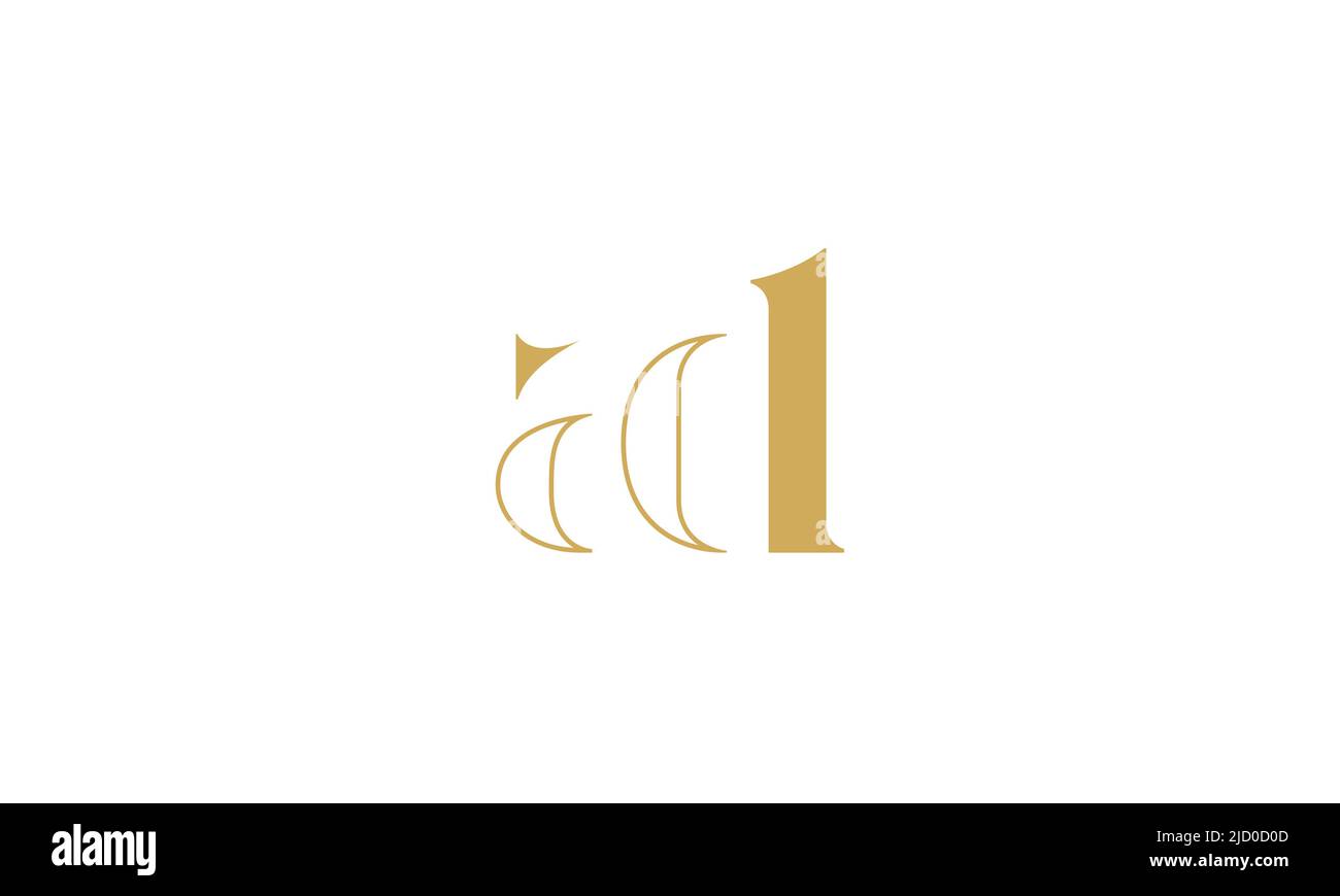 AD, DA lettres abstraites logo Monogram Illustration de Vecteur