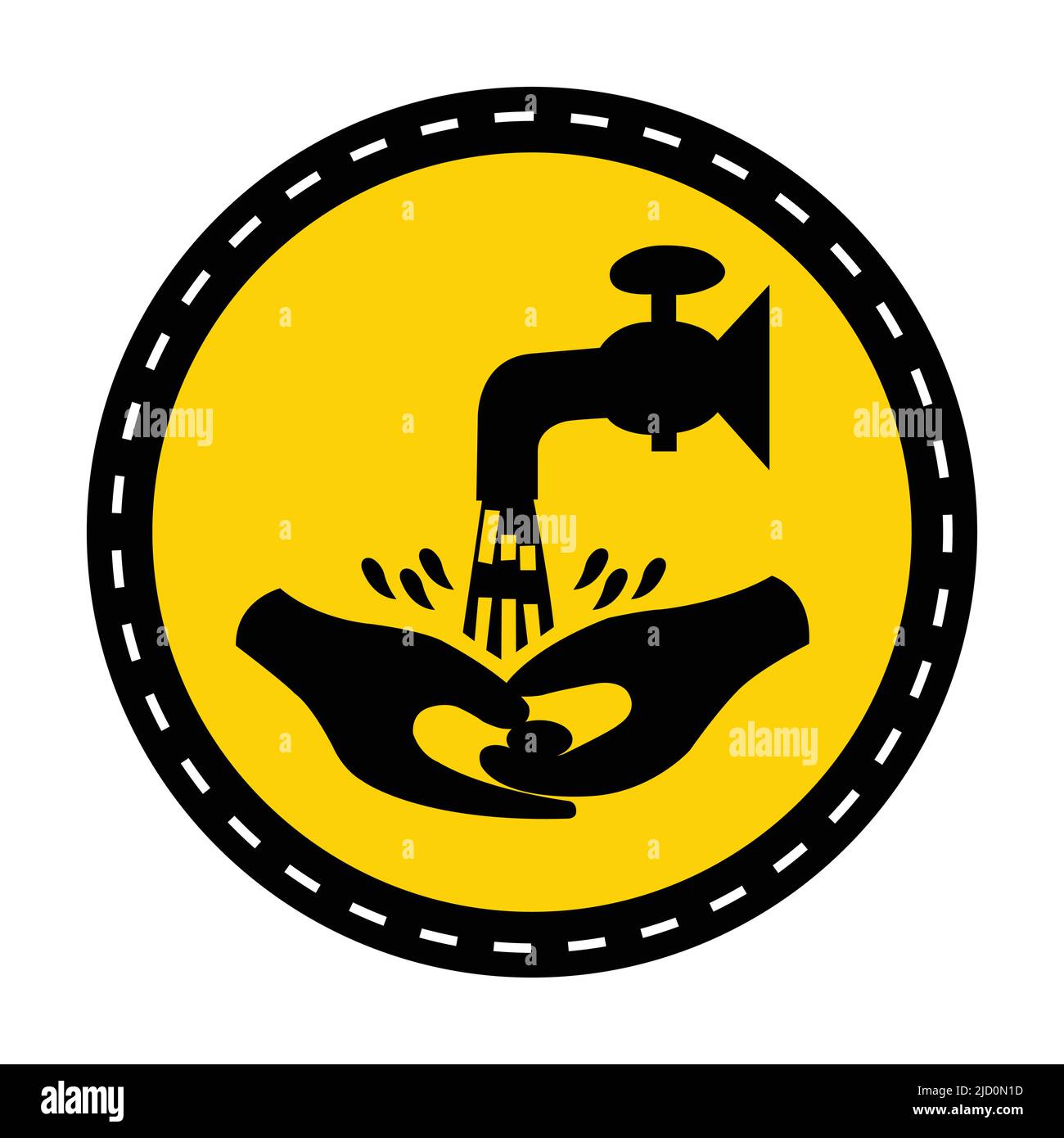 Symbole se laver les mains s'il vous plaît isoler sur fond blanc, illustration vectorielle Illustration de Vecteur