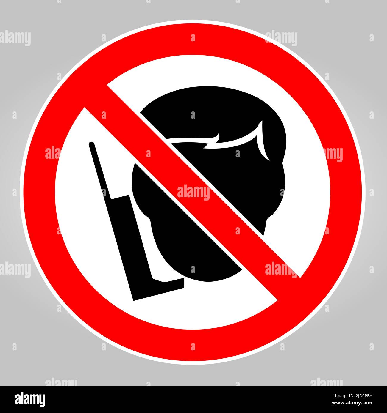 Marche n'utilisez pas le symbole téléphone portable Illustration de Vecteur