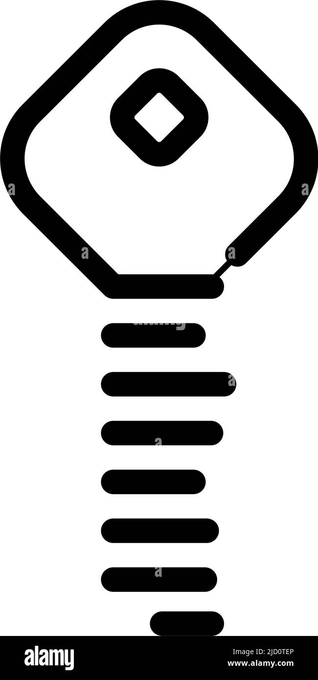 illustration vectorielle d'icône de ligne de clé numérique Illustration de Vecteur