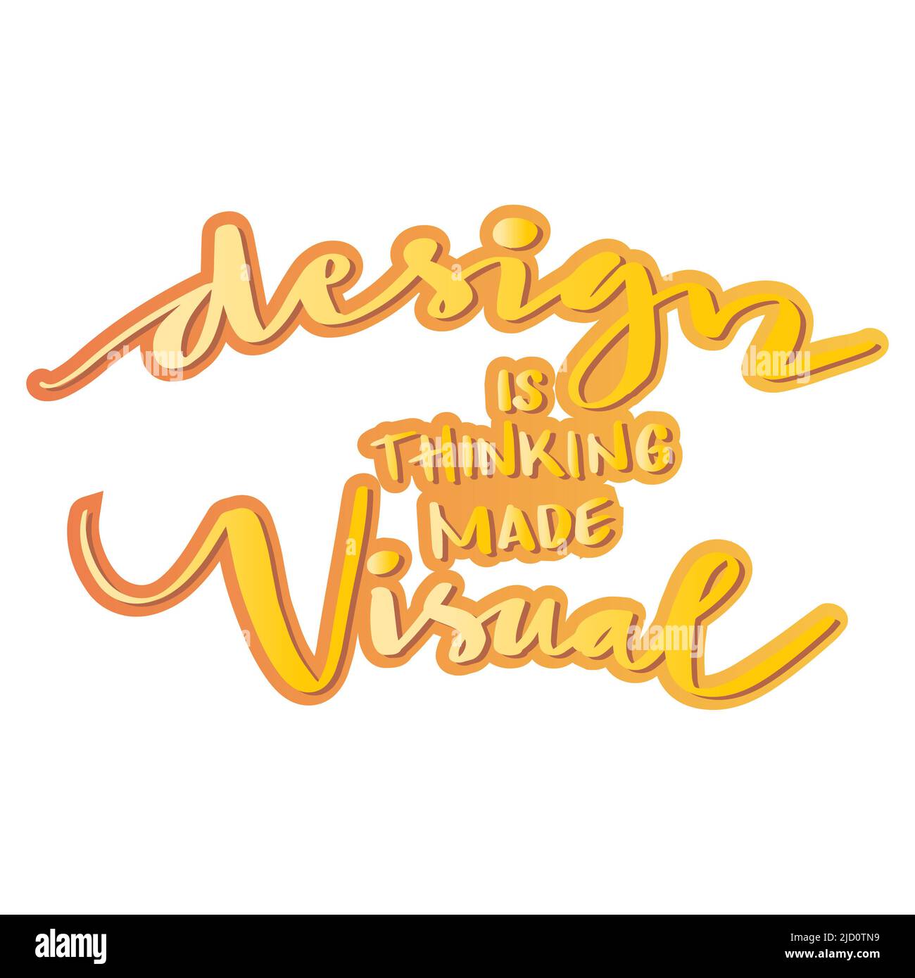 Le design est une pensée visuelle. Citations d'affiches. Banque D'Images