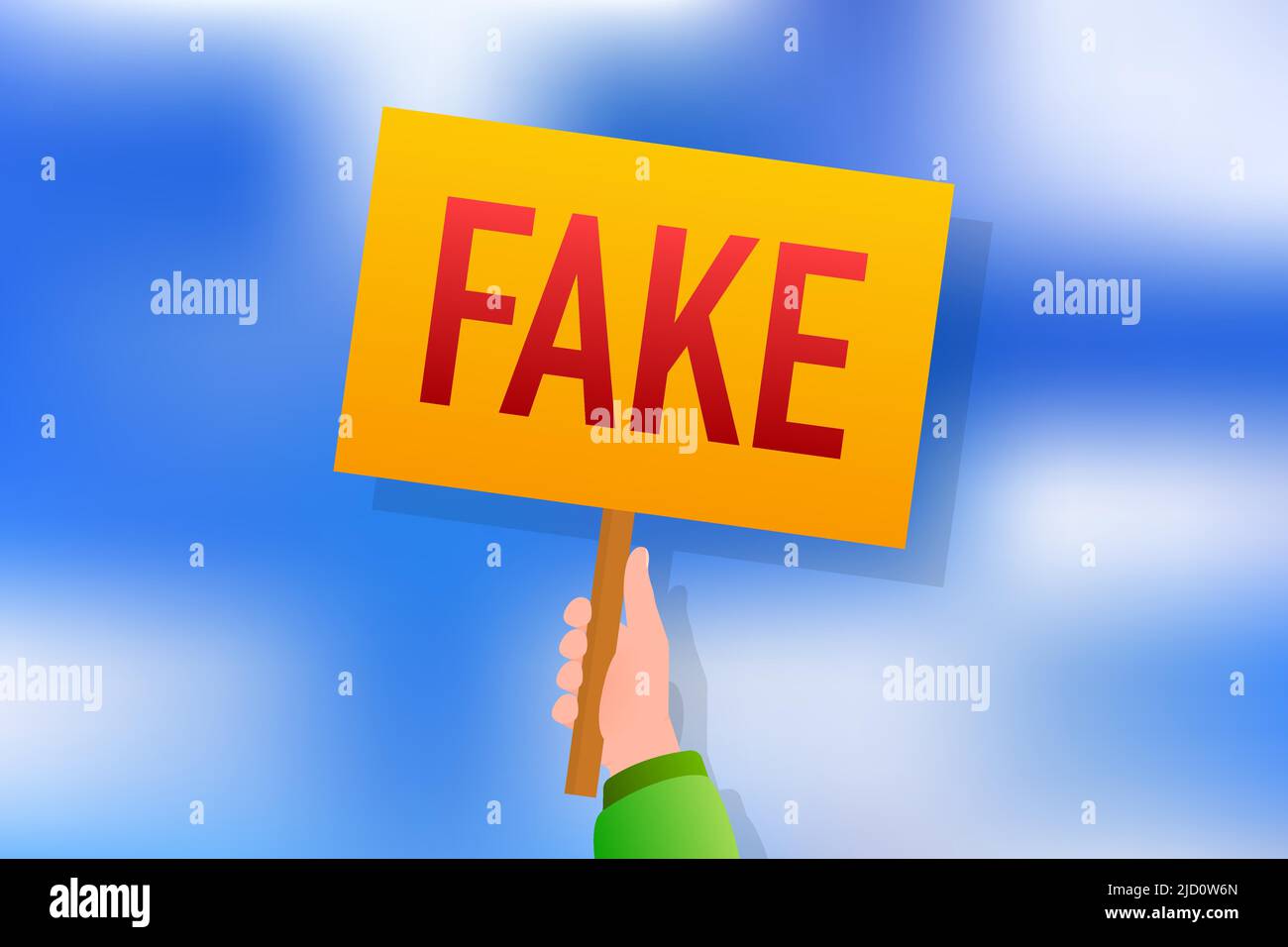 Faux écriteau. Concept d'actualités. Concept de médias sociaux. Illustration de Vecteur