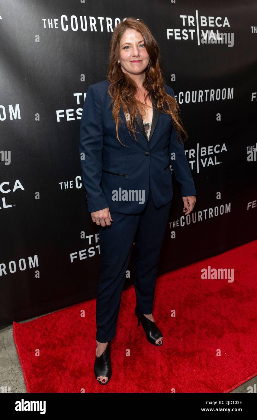 New York, NY - 16 juin 2022: Hannah cheek assiste à la première mondiale de la salle d'audience pendant le Festival du film de Tribeca au Metrograph Banque D'Images