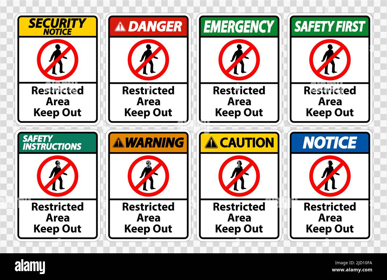 Symbole d'interdiction de zone restreinte isoler sur fond transparent ...