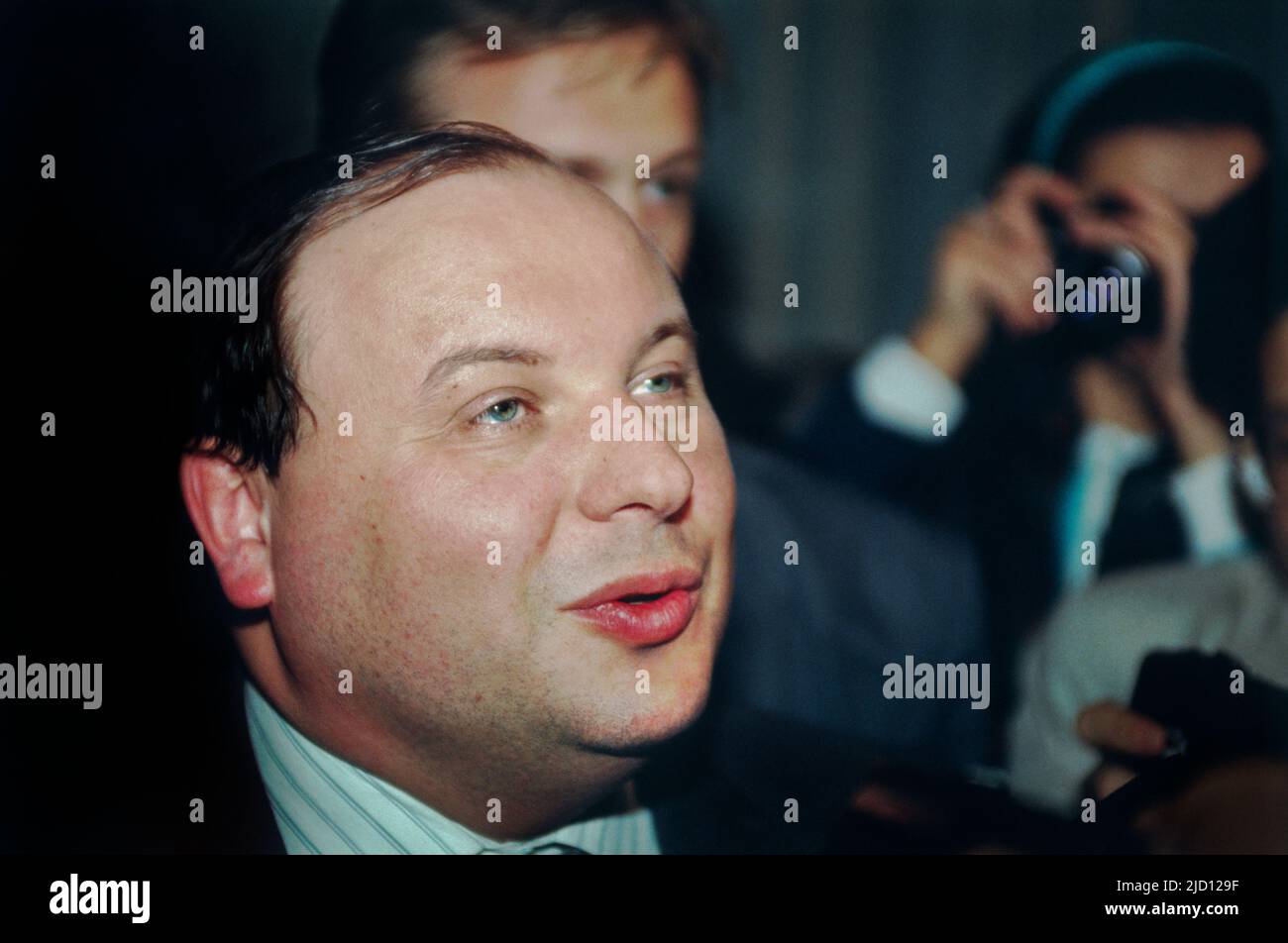 Yegor Gaidar (1956-2009) économiste soviétique et russe, a été le premier vice-premier ministre du gouvernement russe et ministre de l'économie de 1991 à 1992 et a été nommé Premier ministre russe par intérim par le président Boris Eltsine en 1992. Gaidar a été à la fois salué et critiqué comme l'architecte des réformes de marché de la Russie au début des années 1990. Banque D'Images