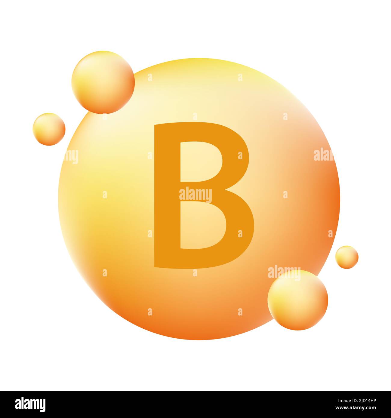 Vitamine B Pill brillant capcule icône vecteur beauté traitement nutrition soins de la peau concept pour la conception graphique, logo, site Web, médias sociaux, application mobile, Illustration de Vecteur