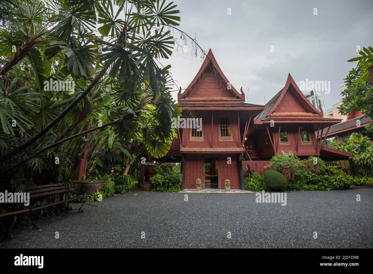 Maison Jim Thompson, maisons traditionnelles thaïlandaises en bois, Bangkok Banque D'Images
