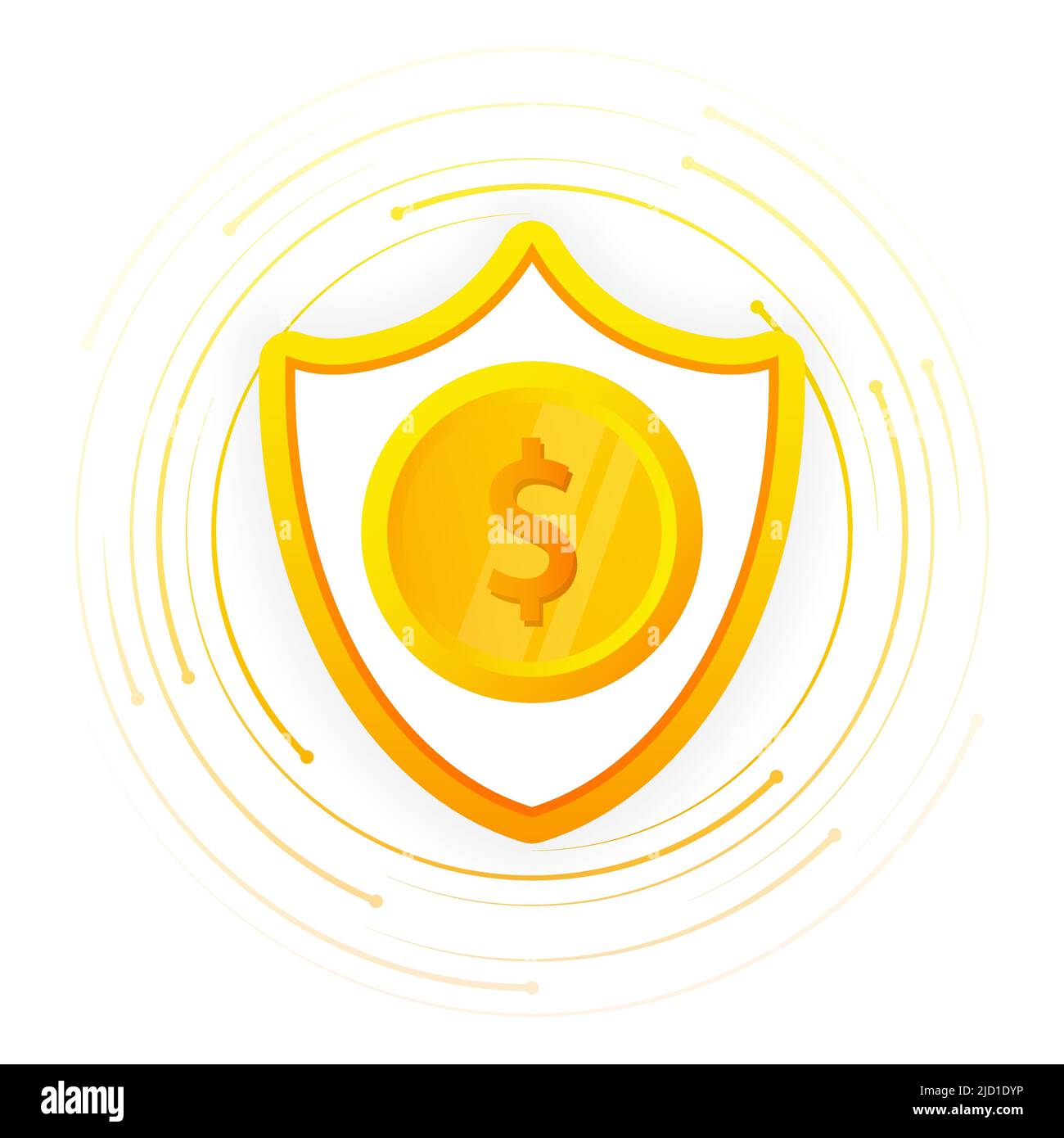 Dollar Shield, superbe design pour toutes les utilisations. Design moderne. Icône Business Vector Illustration de Vecteur