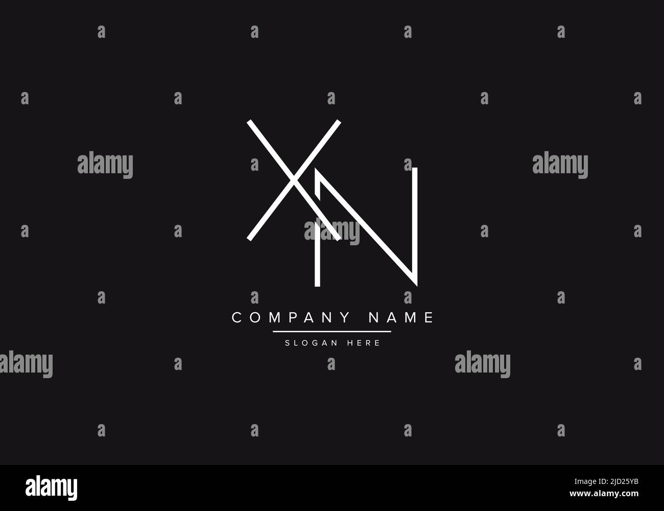 XN Line art logo, résumé monogramme lettre logo illustration vectorielle Illustration de Vecteur