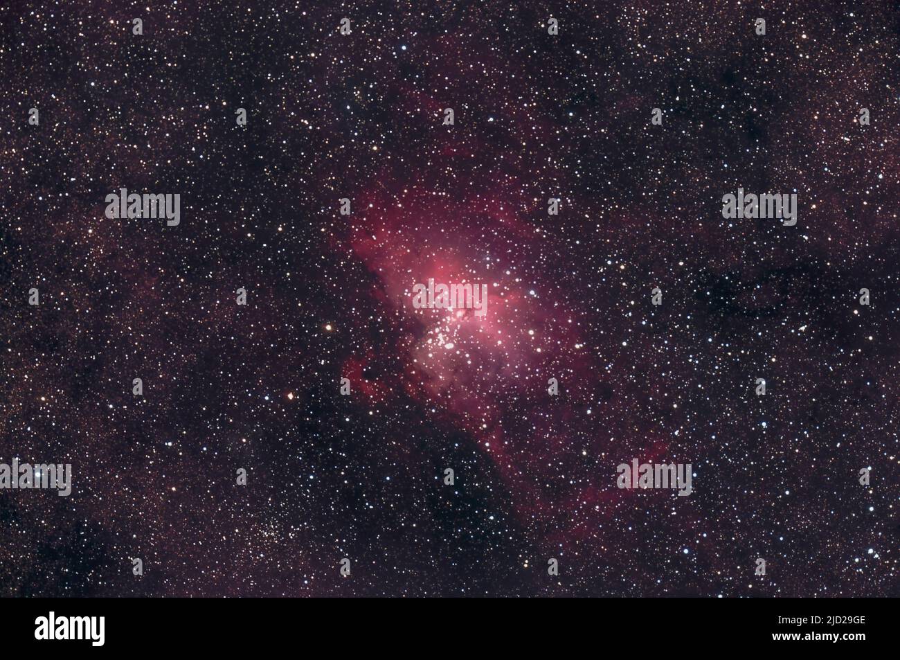 L'Aigle nébula, Messier 16, dans la constellation de Serens. Banque D'Images