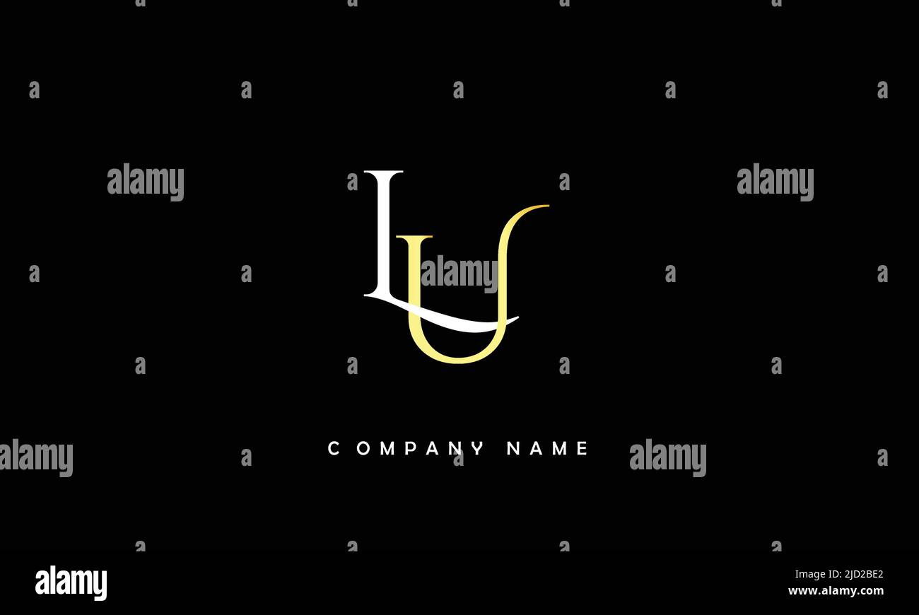 Lu, UL lettres abstraites logo Monogramme Illustration de Vecteur